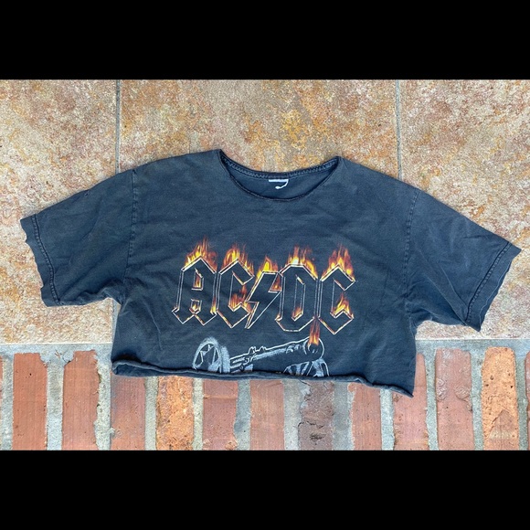 Tops | Vintage Acdc Crop Top | Poshmark